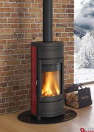 La Nordica HELGA bordó 6,7kw teplovzdušné krbové kachle