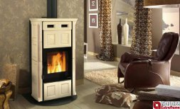 LA NORDICA Cleo Combi Vogue ametist 6,4kW teplovzdušné krbové kachle na drevo a pelety