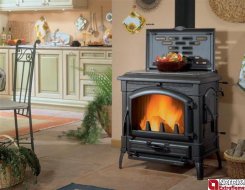 LA NORDICA Isotta s varnou platňou 11,9kw teplovzdušná liatinová krbová piecka
