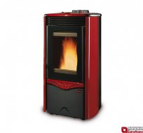 La Nordica Extraflame Duchessa Idro Steel bordó 13,1kw teplovodné krbové kachle na pelety