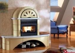 La Nordica Extraflame Falo 1CP žltá 10kw teplovzdušné krbové kachle na pelety