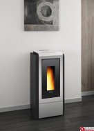 La Nordica Extraflame Megan Idro Steel silver 12kw teplovodné krbové kachle na pelety