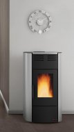 La Nordica Extraflame Raffaella Idro Steel silver 18,8kw teplovodné krbové kachle na pelety