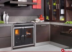 LA NORDICA Italy Termo Built In D.S.A. nerez 18,4kw teplovodný sporák na tuhé palivo
