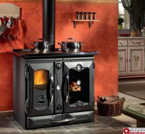 LA NORDICA Termosuprema Compact D.S.A. čierna 18,5kw teplovodný sporák na tuhé palivo